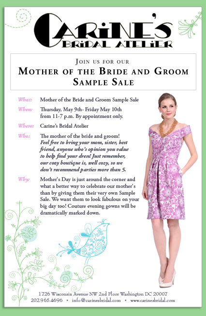Attention all Mother's of the Bride/Groom and Wedding Guests...!